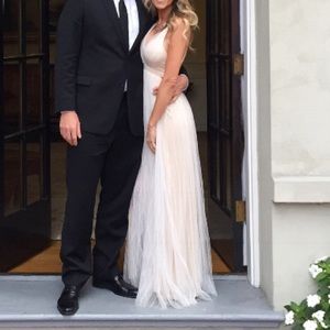 Nude dress with tulle